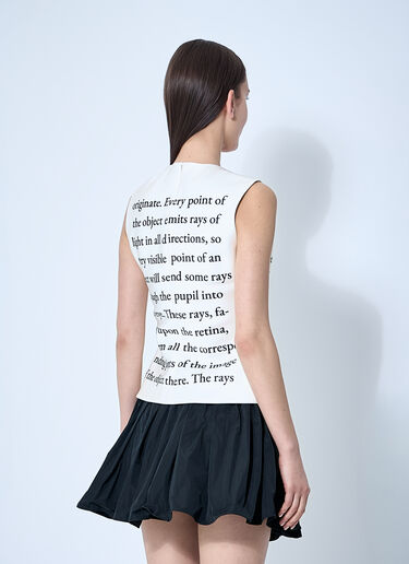 JW Anderson Text Print Satin Top Ivory jwa0260002