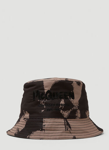 Alexander McQueen Graffiti Bucket Hat Brown amq0149054