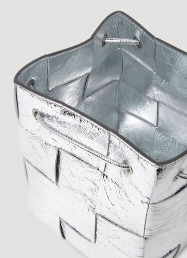 Bottega Veneta Cassette Bucket Shoulder Bag Silver bov0252104