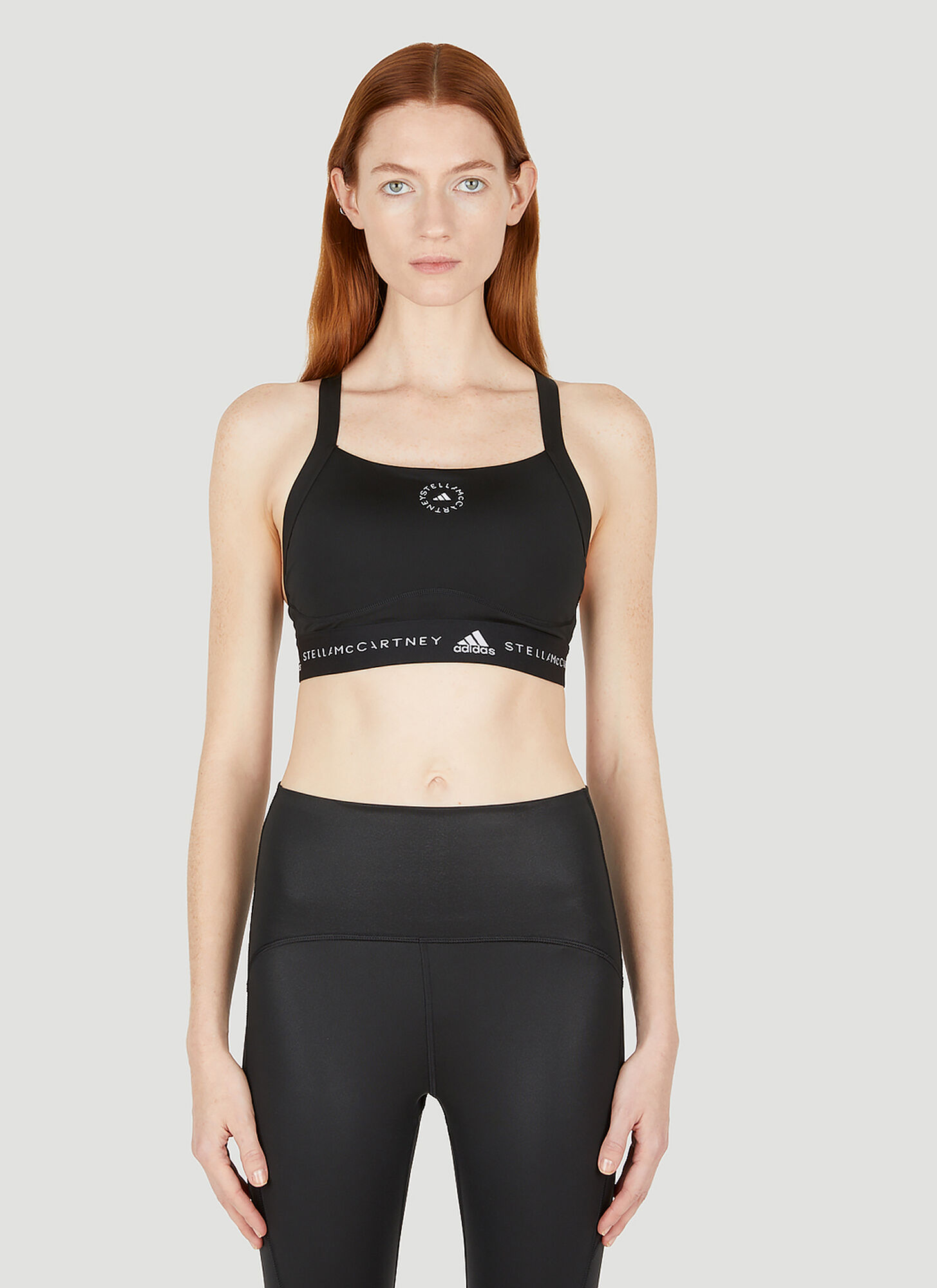 Shop Adidas By Stella Mccartney Truepurpose Medium Sports Bra In Black