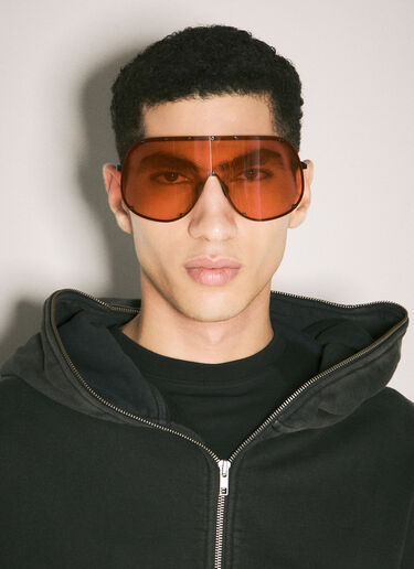 Rick Owens Shield Sunglasses Red ris0357004