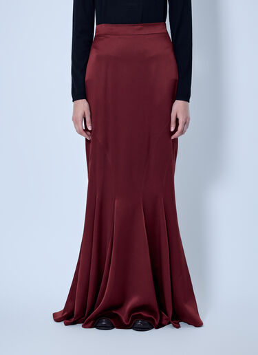 LN-CC® - Max Mara: Satin Maxi Skirt - Red Max Mara Satin Maxi Skirt Red max0266210