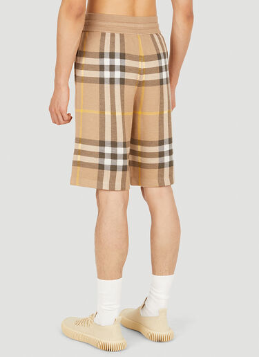 Burberry Check Track Shorts Beige bur0149018