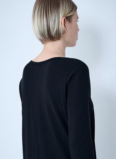 Rick Owens Hiked Long Sleeve Top Black ric0261013