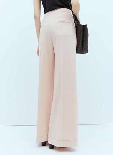 Max Mara Wool Jersey Wide Leg Pants Pink max0254071