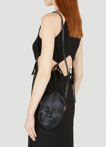 Flapper Natalia Face Shoulder Bag Black fla0248007
