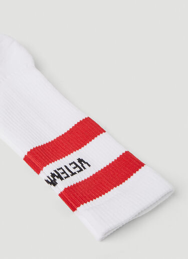 VETEMENTS Iconic Logo Socks White vet0151022