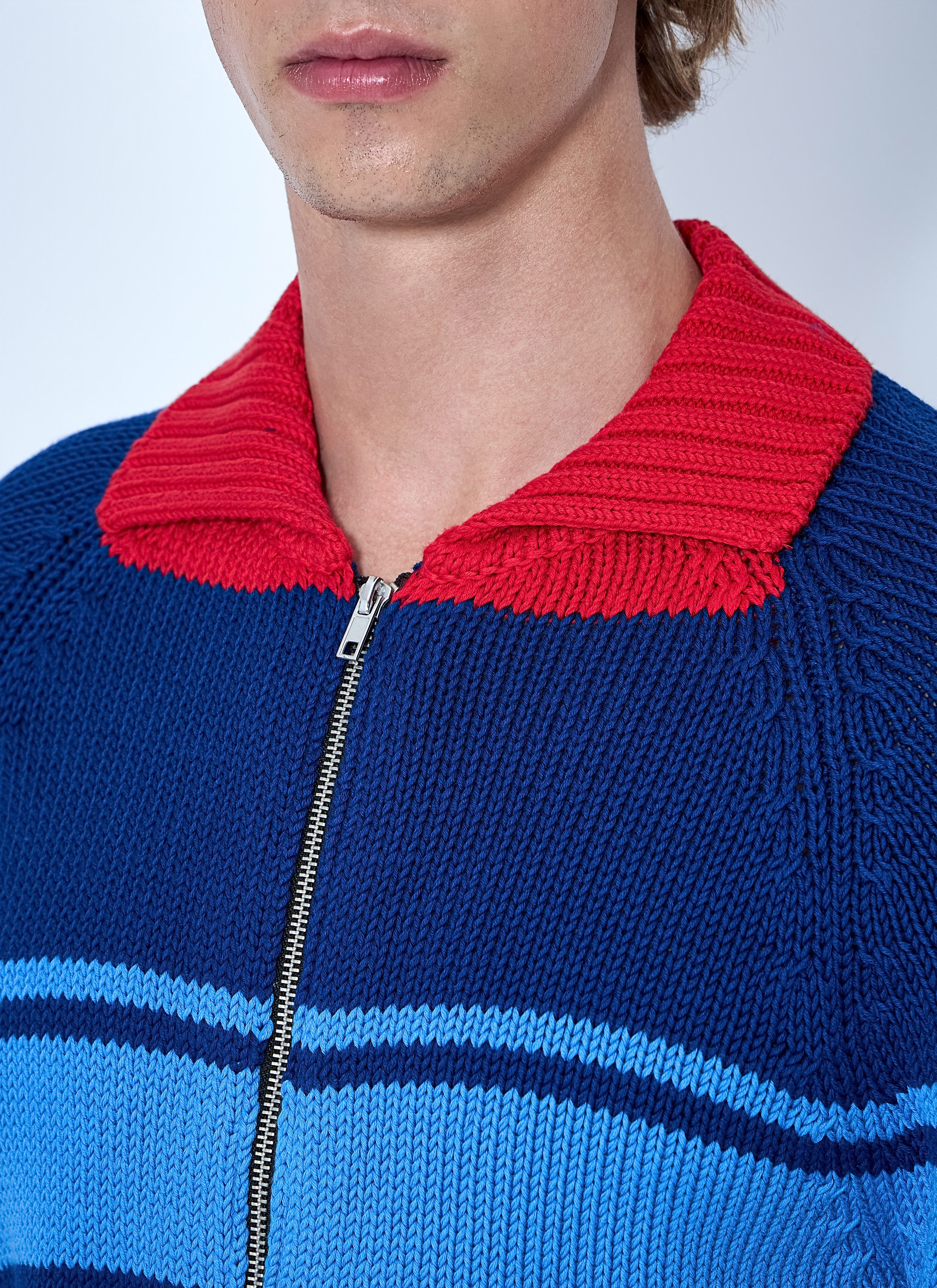 Marni Men's' Zip-Up Knit Cardigan in Blue | LN-CC®