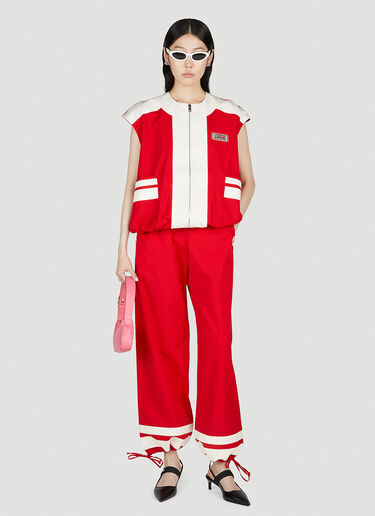 Gucci Logo Patch Gilet Track Jacket Red guc0253041