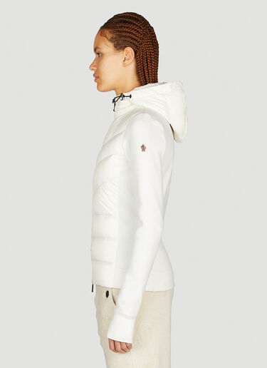 部分キルティング ジップアップフード付きカーディガン Moncler Grenoble 部分キルティング ジップアップフード付きカーディガン ホワイト mog0253022