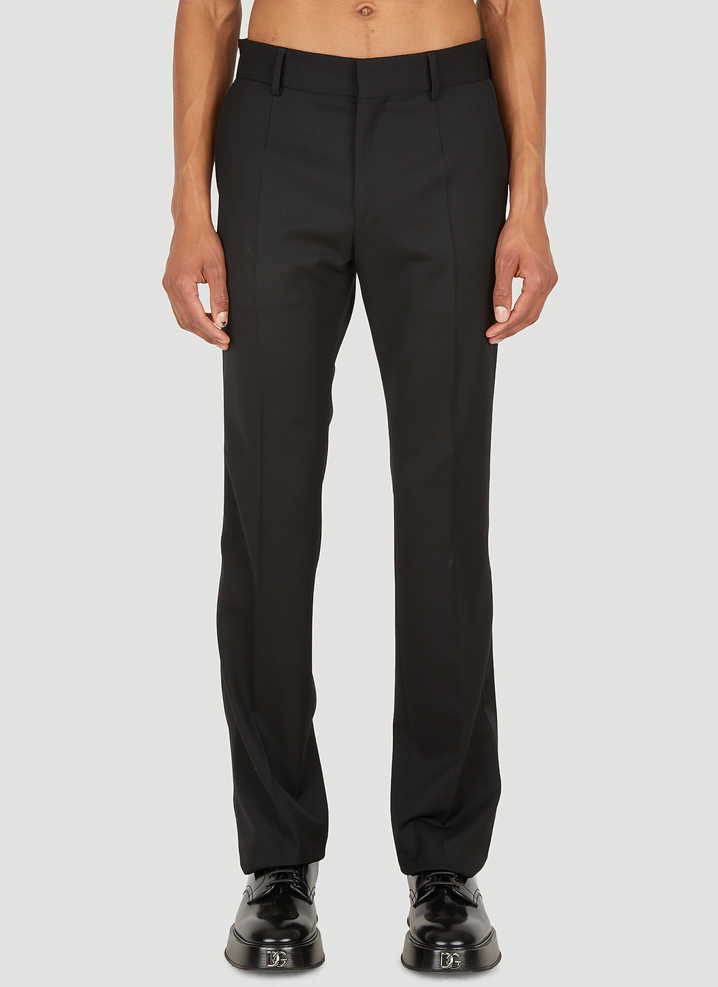 Dolce & Gabbana Satin Trimmed Tuxedo Suit Pants