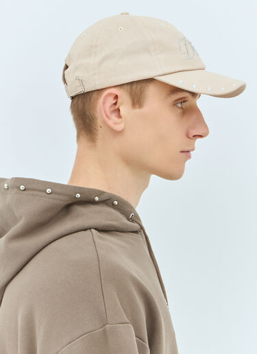 Dime Icy Cursive Logo Baseball Cap Beige dmt0157009