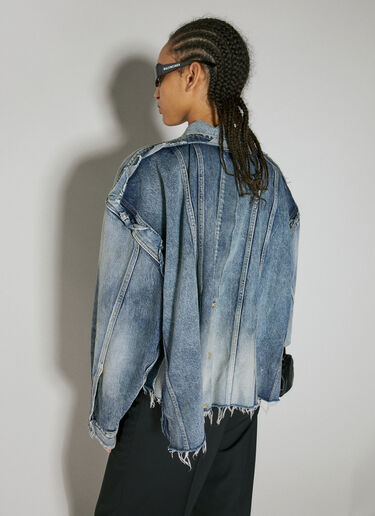 Balenciaga Deconstructed Denim Jacket Blue bal0253022