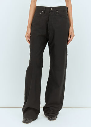 Maison Margiela Straight-Leg Coated Jeans Grey mla0259009