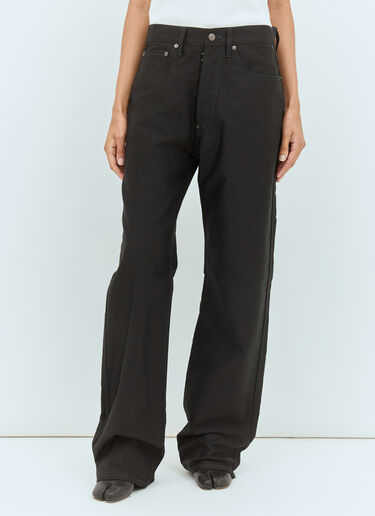 Maison Margiela Straight-Leg Coated Jeans Black mla0257003