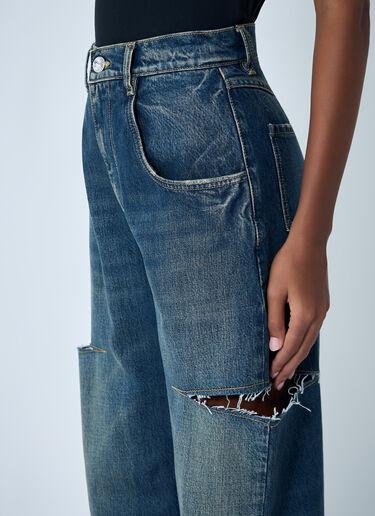 Maison Margiela 破洞五袋式牛仔裤 蓝色 mla0261005