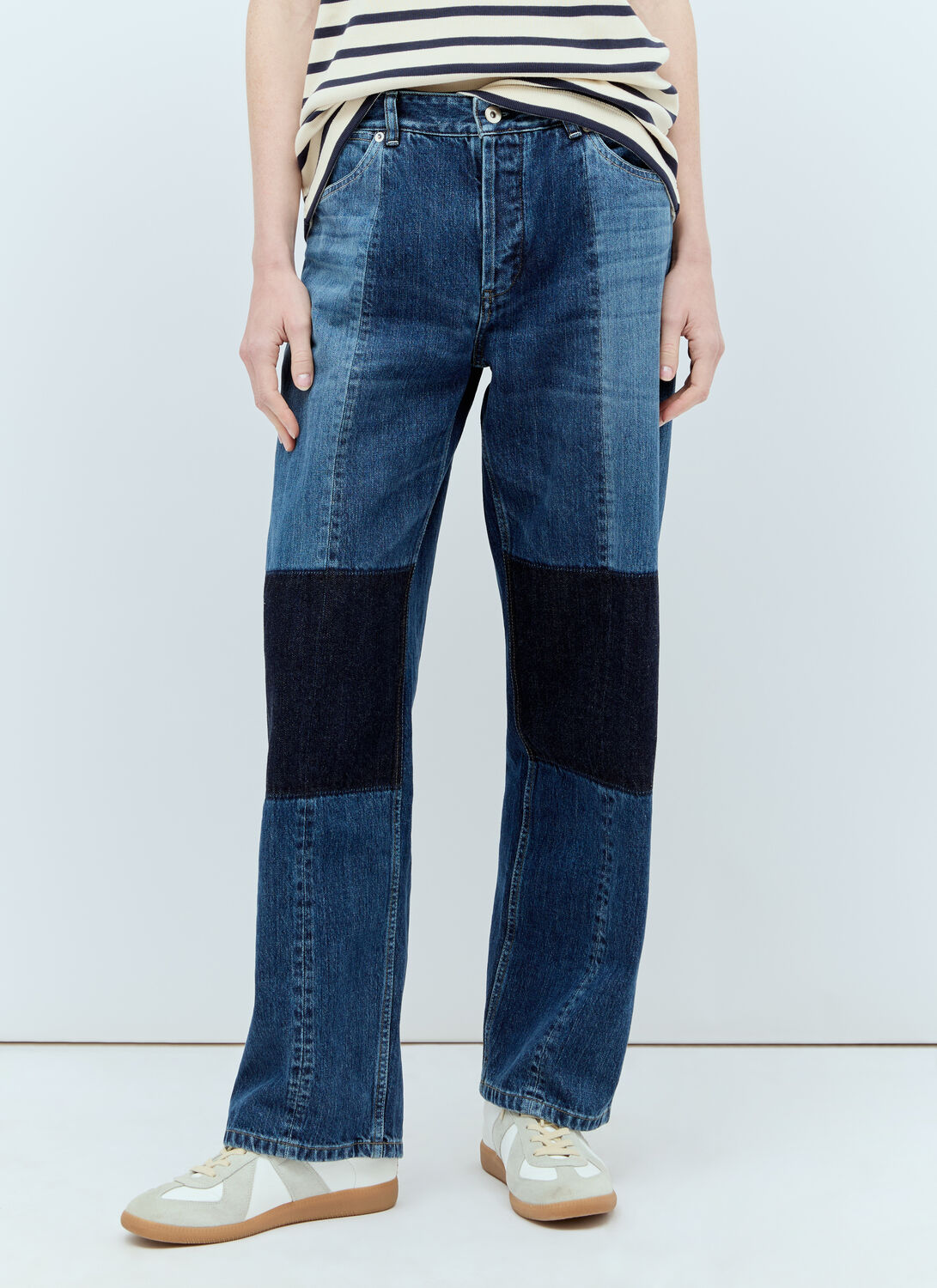 Shop Jil Sander+ Panelled Jeans In Denim