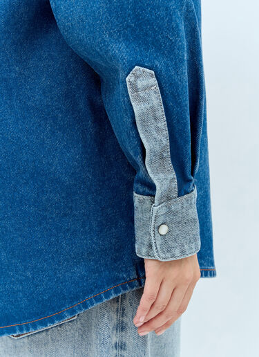 Contrast Denim Shirt Marni Contrast Denim Shirt Blue mni0257002