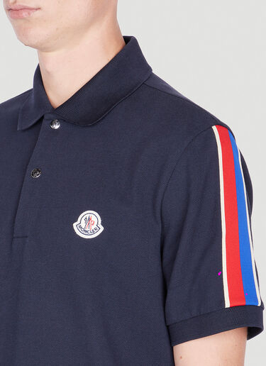 Moncler Logo Patch Polo Shirt Navy mon0152002