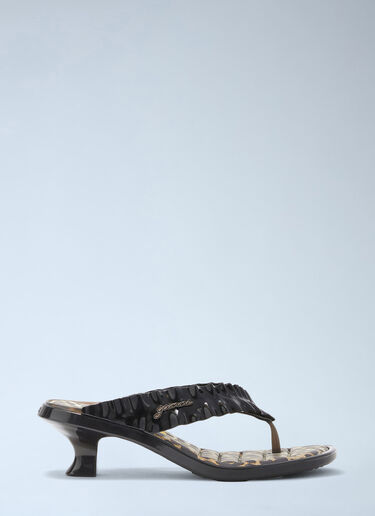 LN-CC® - GANNI x Melissa: Thong Kitten Heels - Black GANNI x Melissa Thong Kitten Heels Black gan0265026