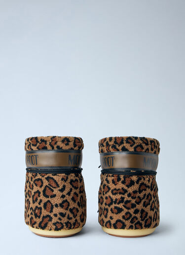 LN-CC® - Moon Boot: Icon Low Fleece Leopard Boots - Brown Moon Boot Icon Low Fleece Leopard Boots Brown mnb0366020