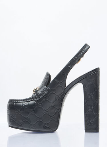 Horsebit Slingback Platforms Gucci Horsebit Slingback Platforms Black guc0258015