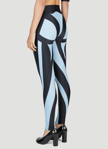 Mugler Panel Leggings Light Blue mug0252020