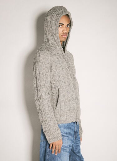 Level Hood Cable Cardigan Our Legacy Level Hood Cable Cardigan Beige our0158011
