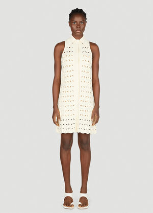 Sportmax Embroidered Dress White spx0252001