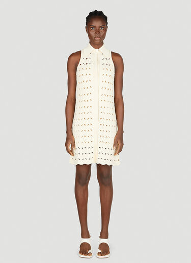 Sportmax Embroidered Dress White spx0252001