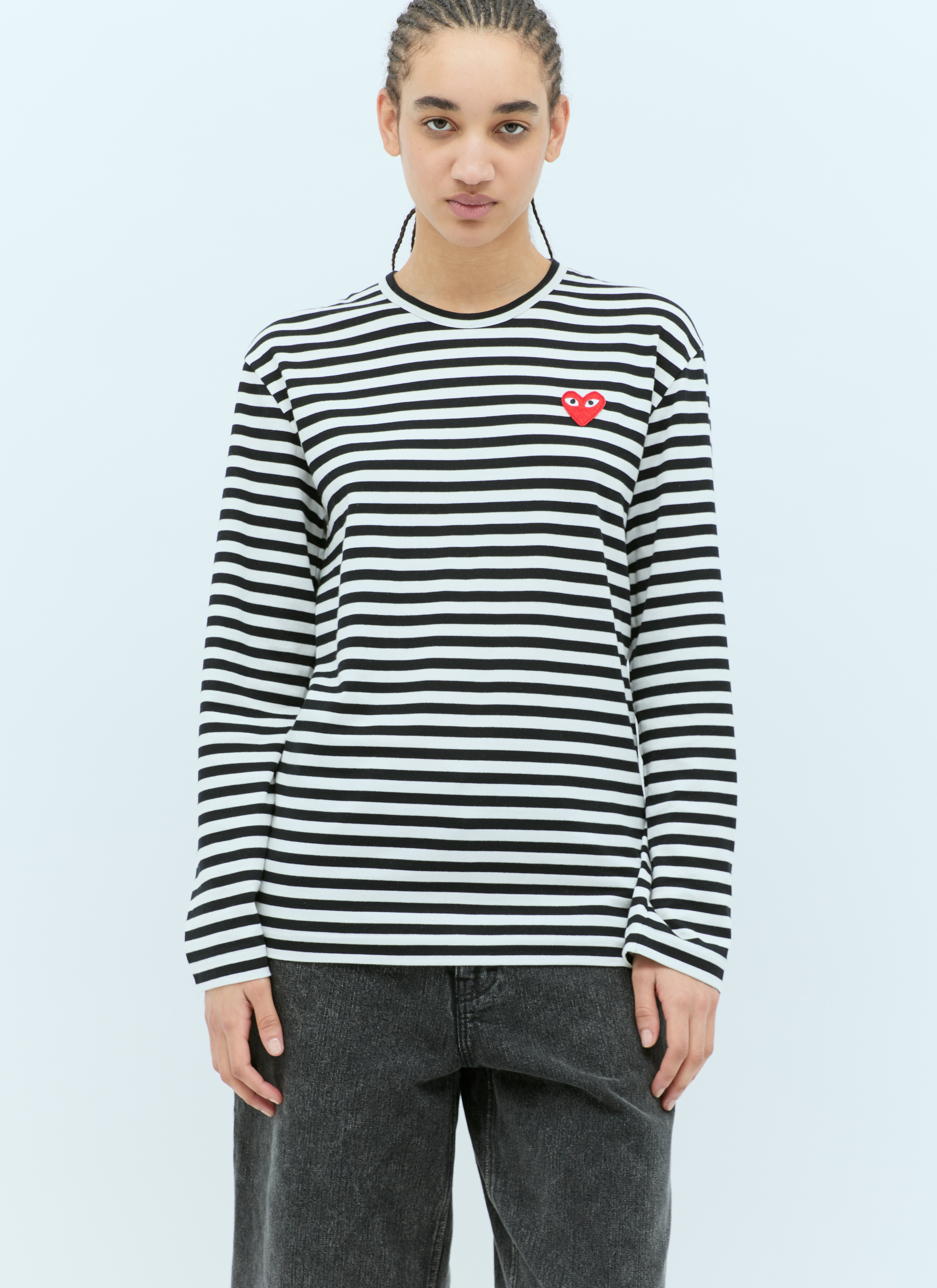 Comme des garcons striped shop t shirt