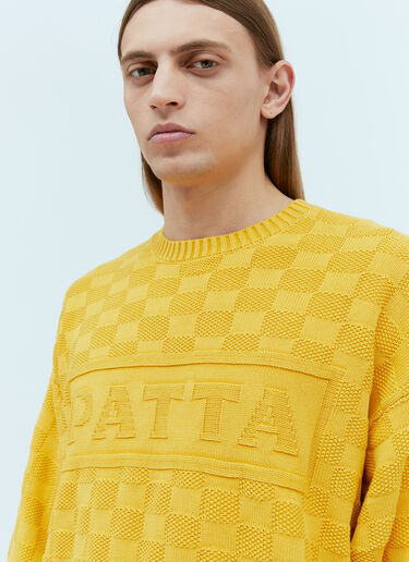 Patta Purl Ribbed Knit Sweater Yellow pat0154004