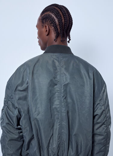 LN-CC® - Rick Owens: Secchia Flight Bomber Jacket - Grey Rick Owens Secchia Flight Bomber Jacket Grey ric0166003