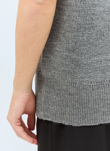 MHL by Margaret Howell Chunky Ribbed Vest Grey mhl0158004
