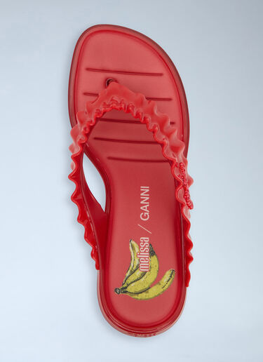 LN-CC® - GANNI x Melissa: Thong Kitten Heels - Red GANNI x Melissa Thong Kitten Heels Red gan0265027