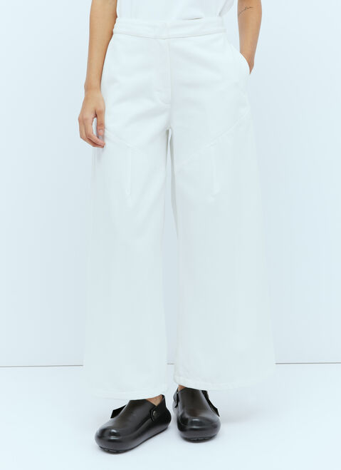 Versace Wide Leg Twill Pants Pink vrs0253002