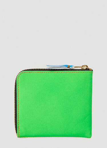 Comme des Garçons Wallet Fluo Zip Wallet Green cdw0346011