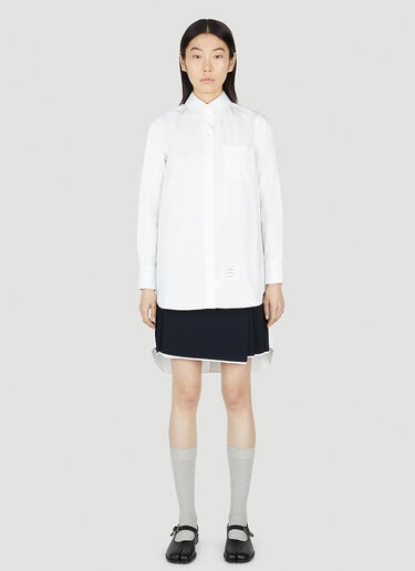 스플릿 백 셔츠 Thom Browne 스플릿 백 셔츠 화이트 thb0251016