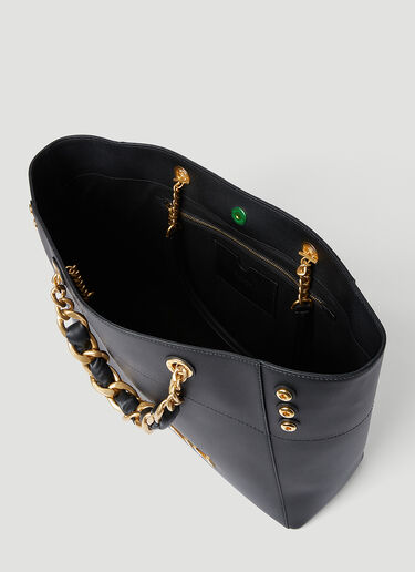 Balmain 1945 부드러운 가죽 토트백 블랙 bln0253028