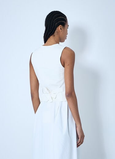 Max Mara Cotton Waistcoat White max0260010