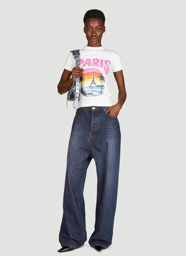 Balenciaga Paris Tropical T-Shirt White bal0255019