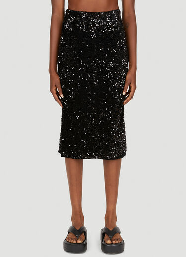 TheOpen Product Spangle Midi Skirt Black top0249002