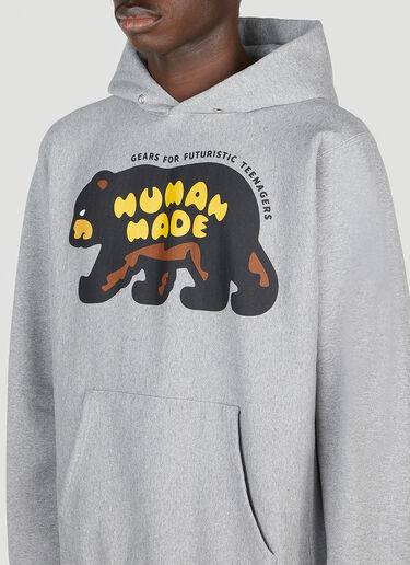 Human Made Graphic Print Hooded Sweatshirt Grey hmd0152008
