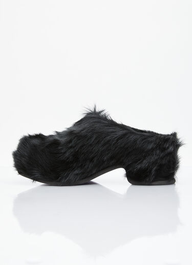 Dries Van Noten ポニーヘアクロッグ ブラック dvn0154032