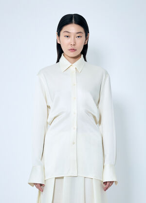 TOTEME Slouch Waist Shirt Black tot0259014