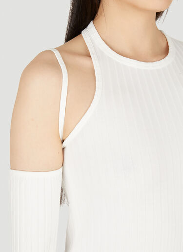 Helmut Lang Luxe Pima Long Sleeve Top White hlm0247020