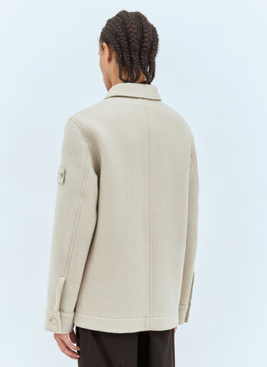 Stone Island Ghost Wool And Cashmere Jacket Beige sto0158014