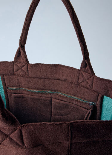 GANNI XXL Reversible Tote Bag Brown gan0265031