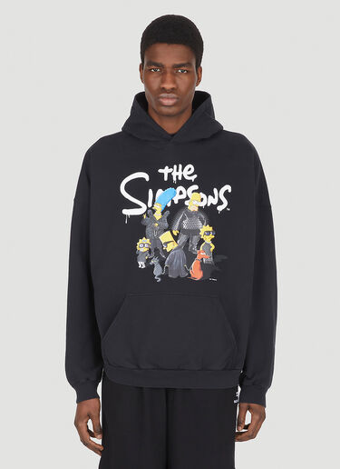 Balenciaga x The Simpsons Artwork Hooded Sweatshirt Black bal0147002