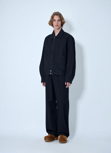 Dries Van Noten Cotton Jacket with Snap Fastening Black dvn0163003